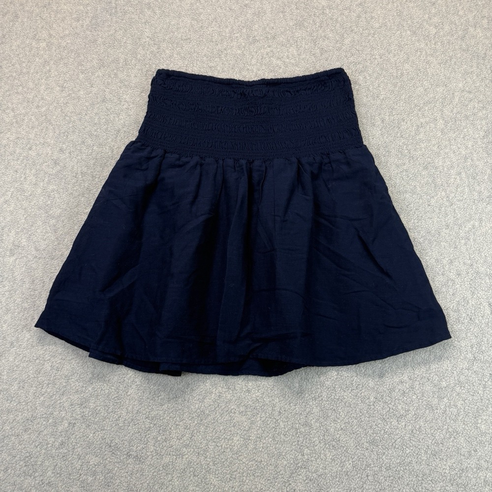Old Navy Womens Navy Blue Smocked Waist Flare Mini Skirt XS
